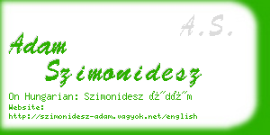 adam szimonidesz business card